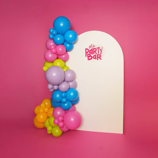 Custom Balloon Garland + Backdrop Rental